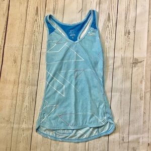 Nike Baby Blue Geometric Racerback Tank Top